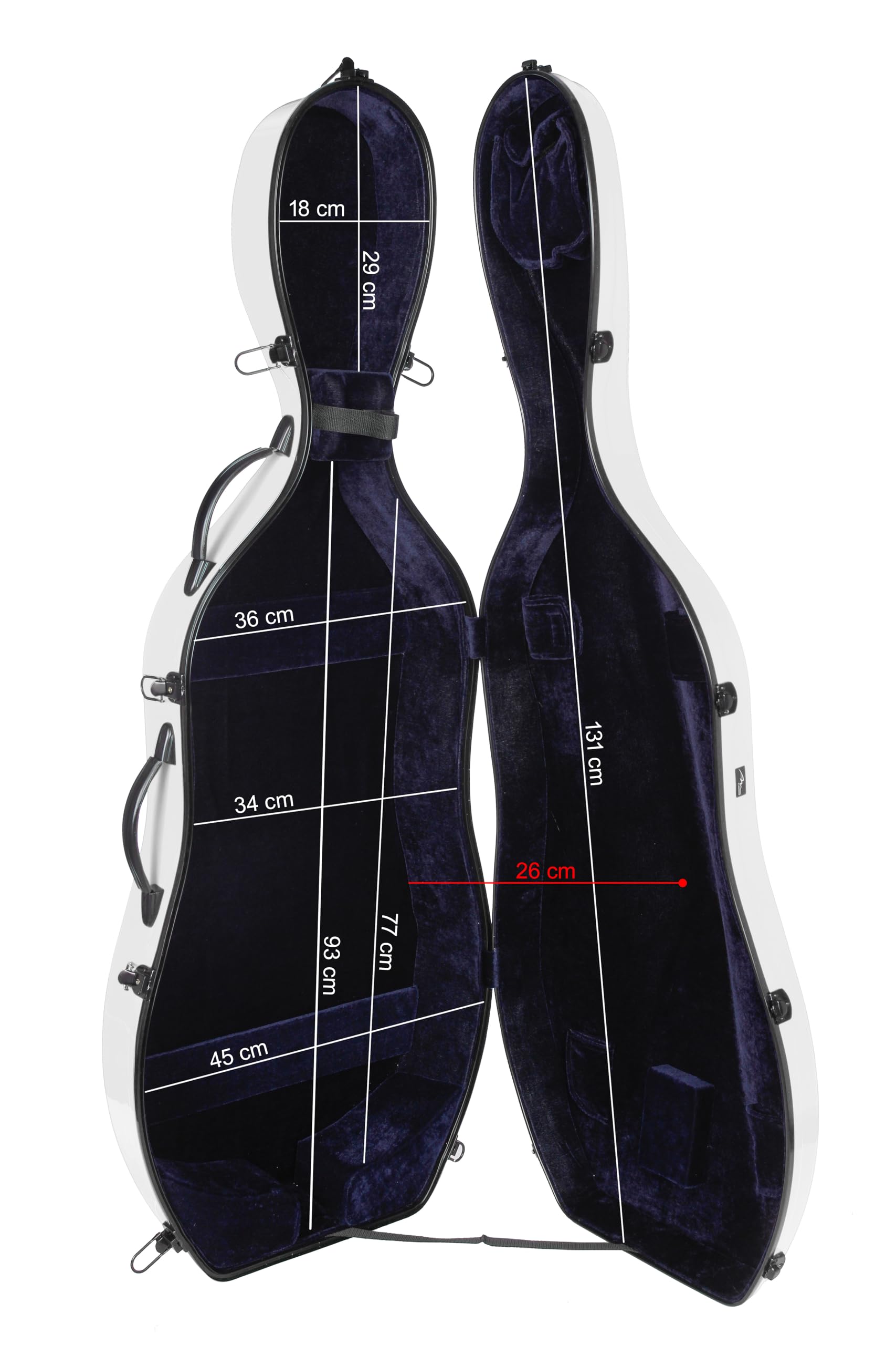 Estuche para Violonchelo Fiberglass 4/4 Excellent blanco M-case