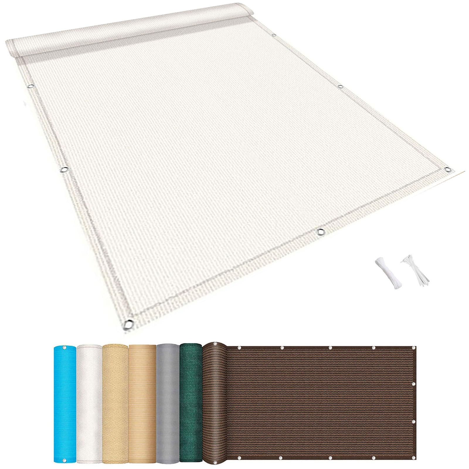 Brise vue pour balcon GUOJUN blanc en toile HDPE haut de gamme
