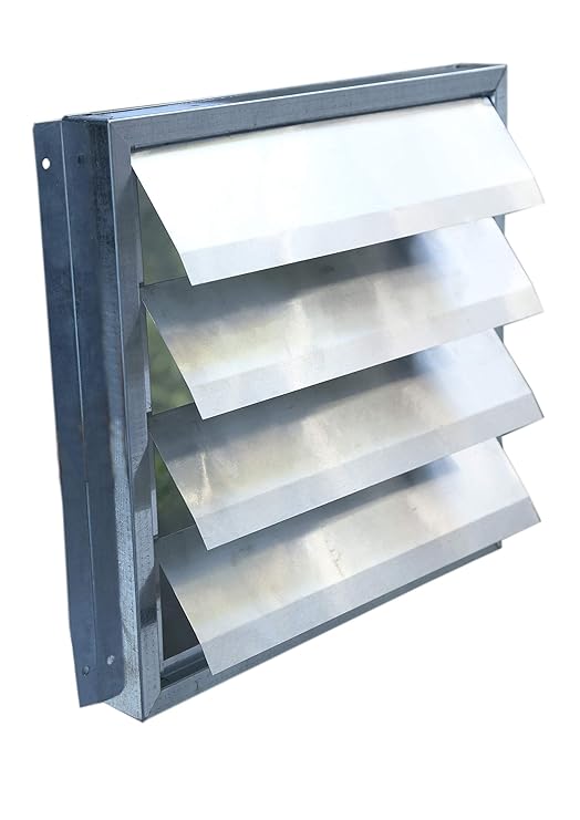 no Iron and Aluminium Exhaust Fan Louver 9Inch, Silver Pack of 1