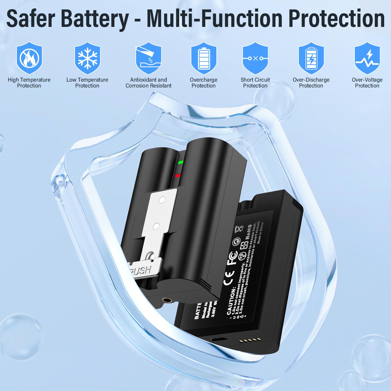 2PCS Batterie de Remplacement avec Anneau,6040 mAh Batterie avec Station de Chargecompatible avec Ring 2 3 4/Peephoie Cam/Spotlight Cam/Stick up Cam/Spotlight Cam Solar/Stick up Cam Solar,3.65V