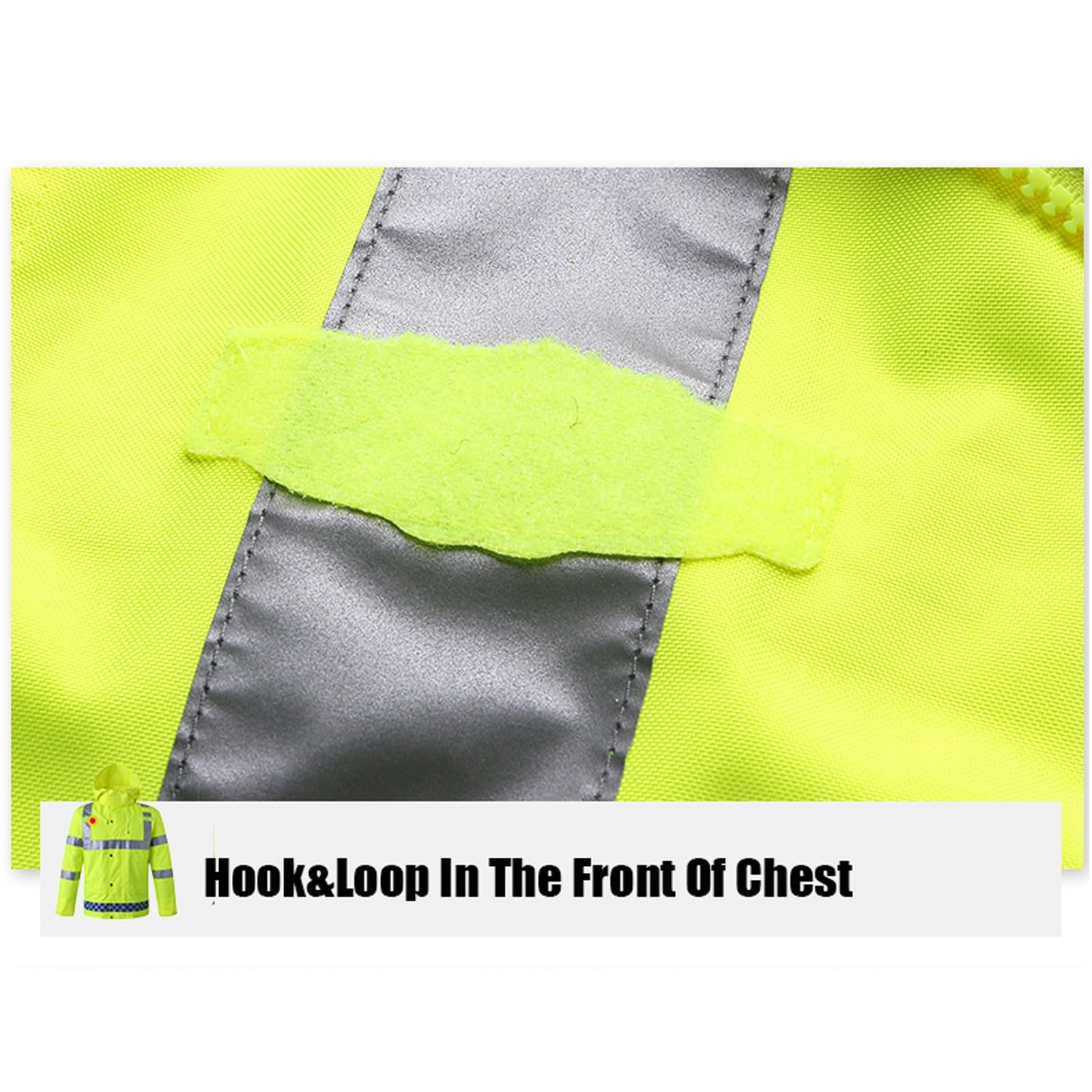 Chaqueta reflectante de alta visibilidad for hombre, chaqueta advertencia tráfico for trabajo al aire libre, abrigo seguridad impermeable