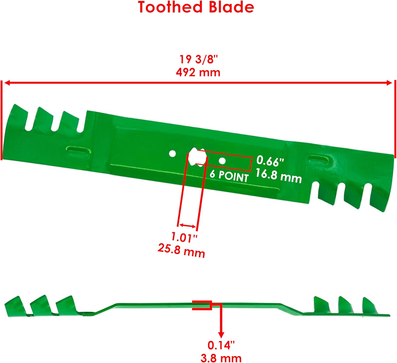 Caltric 38" Deck 942-0610A 942-0610 7420610 742-0610A Gator Blades Compatible with White Outdoor L13 LT13 LT1300 LT14 LT145 LT15