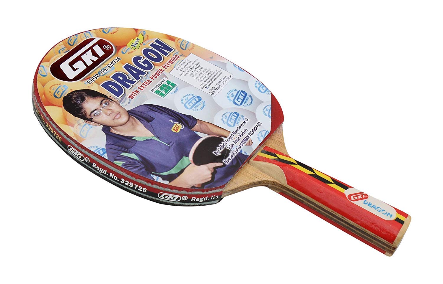 GKI Dragon Table Tennis Racquet-image-1