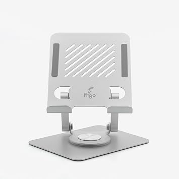 fiigo 360 Derece Dönebilen Tablet ve Telefon Standı Metal Silver