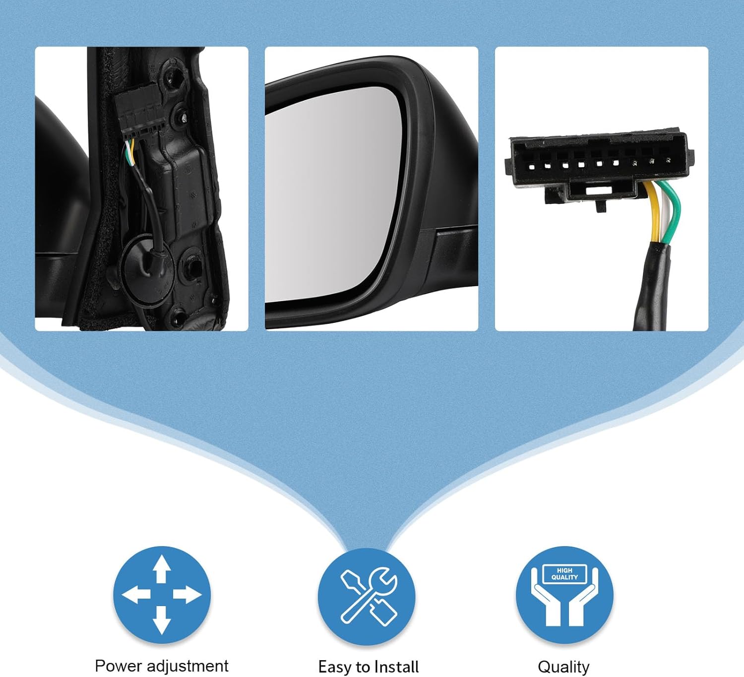 ECCPP Exterior Mirrors Replace with 2012-2017 For BUICK For VERANO Driver and Passenger Side 22762389