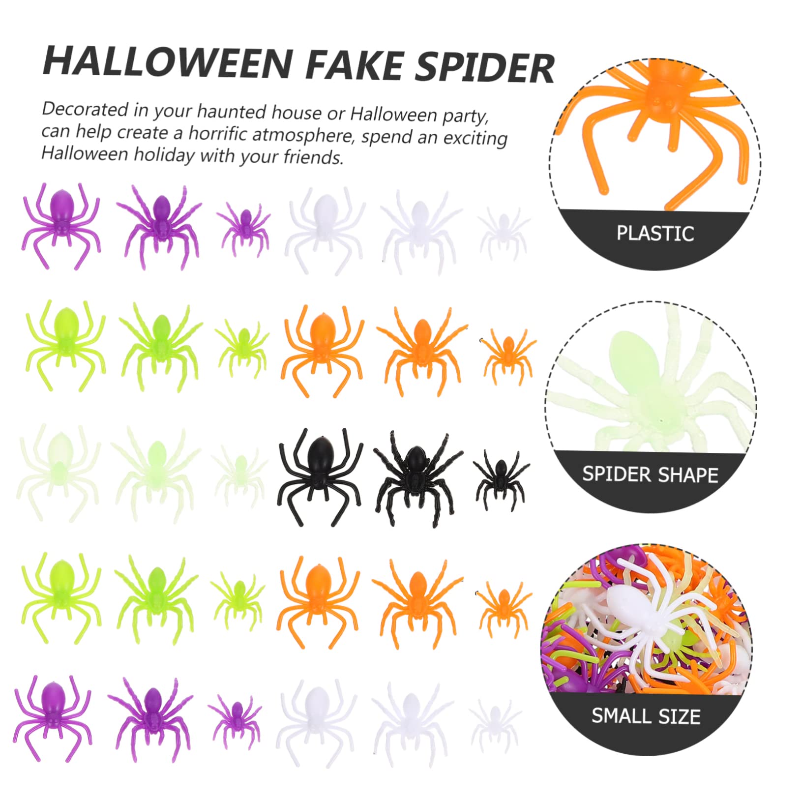 VICASKY 800pezzi Spiders Realistici per Decorazioni Halloween Giocattoli per Scherzi e Ragnatele e Accessori per Party Halloween