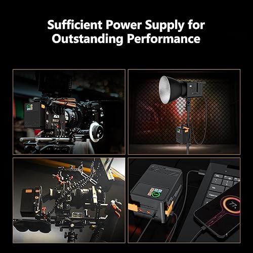 Miniatura 7 de ZGCINE Batería de montaje X99 V 99WH14.8V, mini batería de montaje en V compatible con cargador rápido USB-C PD de 100 W con D-TAP, PD dual USB-C,