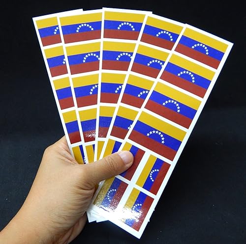 Miniatura 3 de 40 pegatinas extraíbles: bandera de Venezuela: recuerdos de fiesta venezolana, calcomanías