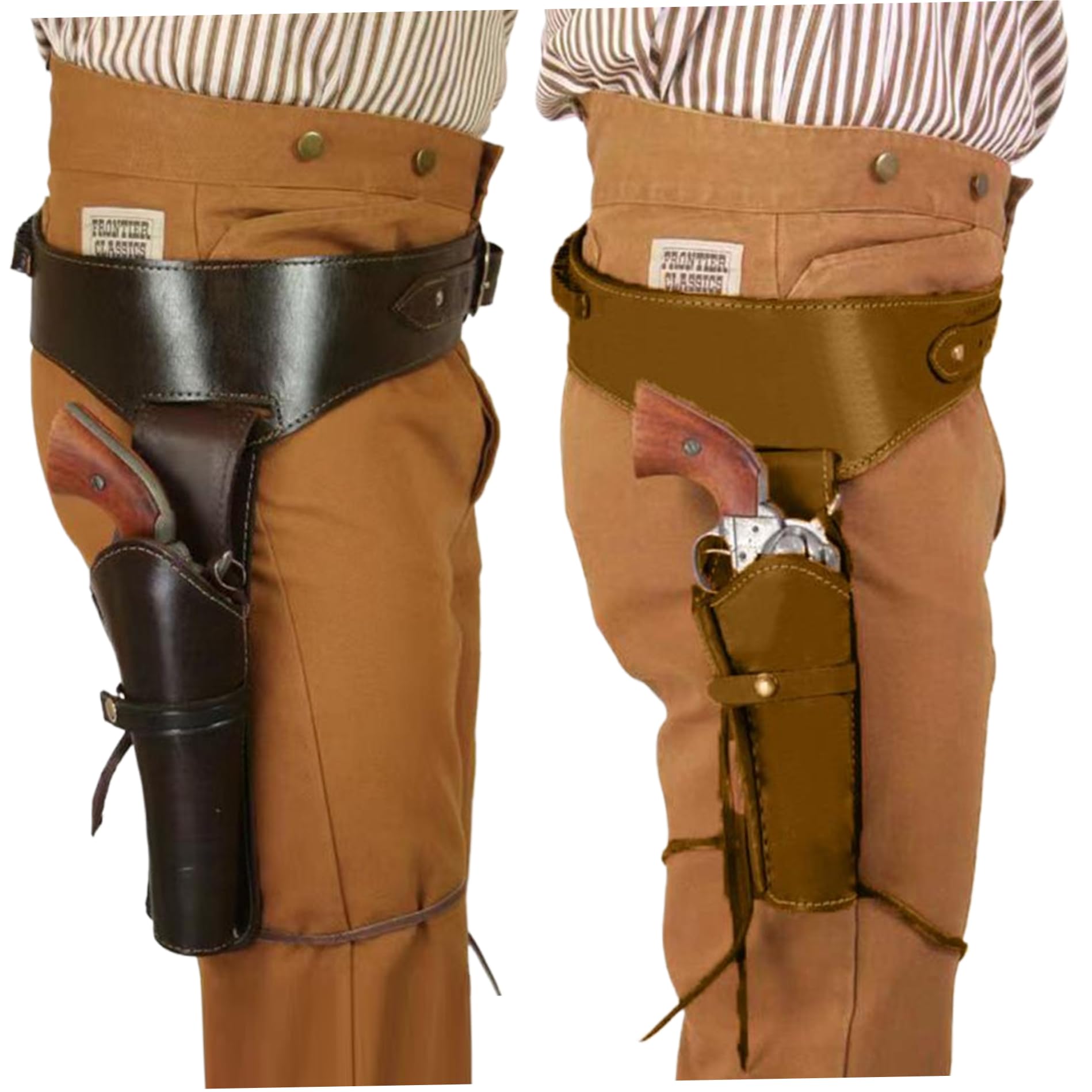 Ceinture Cowboy Avec Double étui à Revolver – Accessoire Déguisement Western, Halloween, Cosplay – Taille Unique