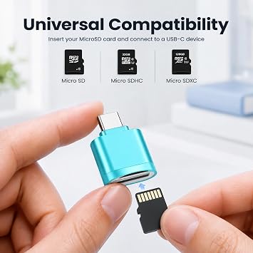 Type C Micro SDカードリーダー USBアダプターとキーチェーン付き