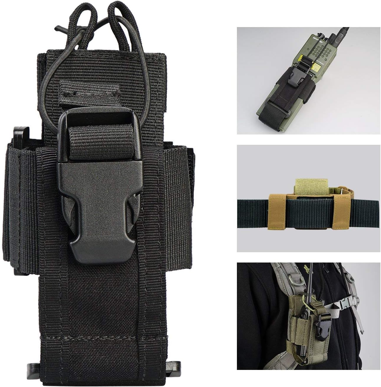VIPERADE Versatile Radio Holder Case Interphone Pouch, Adjustable Storage Tools Pouch, Multi-Functional Tactical Molle Two Way Radio Holster, Walkie Talkie Heavy Duty Holder Case : Electronics
