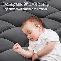 Vista 17 de SOPAT Mattress Topper RV King Size Extra Thick Mattress Pad 8-21" Deep Pocket Soft Down Alternative Fill Mattress Protector Pillow Top Mattress White