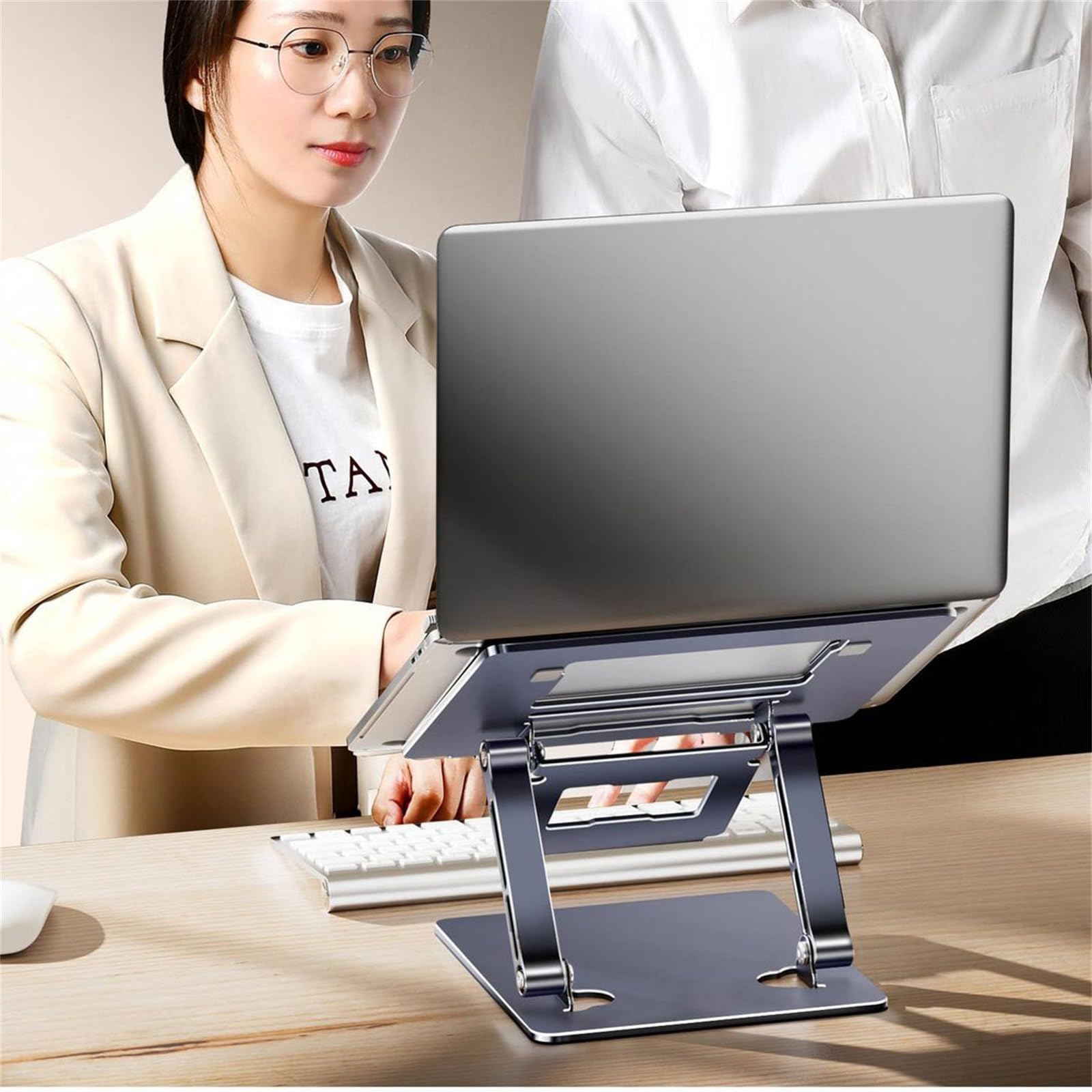 Supporti per Computer Portatili Base pieghevole for supporto for computer portatile for laptop regolabile da scrivania per L'uso Quotidiano