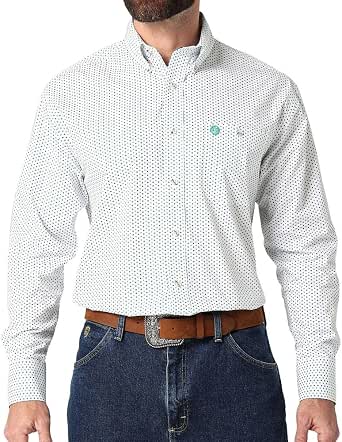 Wrangler George Strait - Camisa Tejida De Manga Larga Con Botón De Bolsillo Para Hombre, Negro