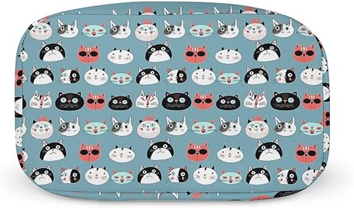 Miniatura 5 de Lonchera con diseño de retratos de gatos divertidos para mujeres y hombres, bolsa de almuerzo con aislamiento reutilizable, bolsa de almuerzo