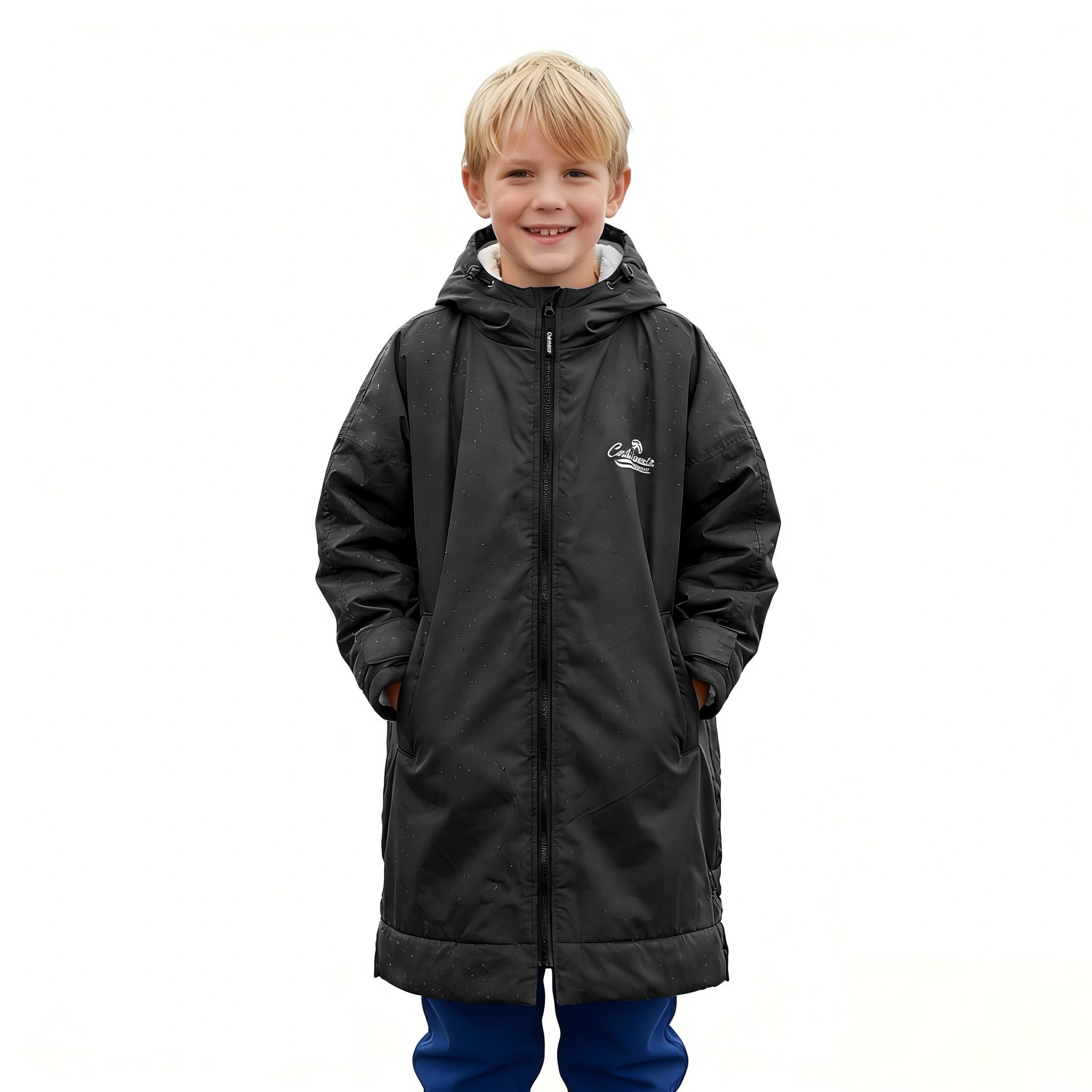 Catalonia Classy Wickelmantel Wasserdicht für Kinder, Wärmemantel Schwimmen mit Sherpa-Futter, Surf Dry Poncho Robe für Junge Mädchen