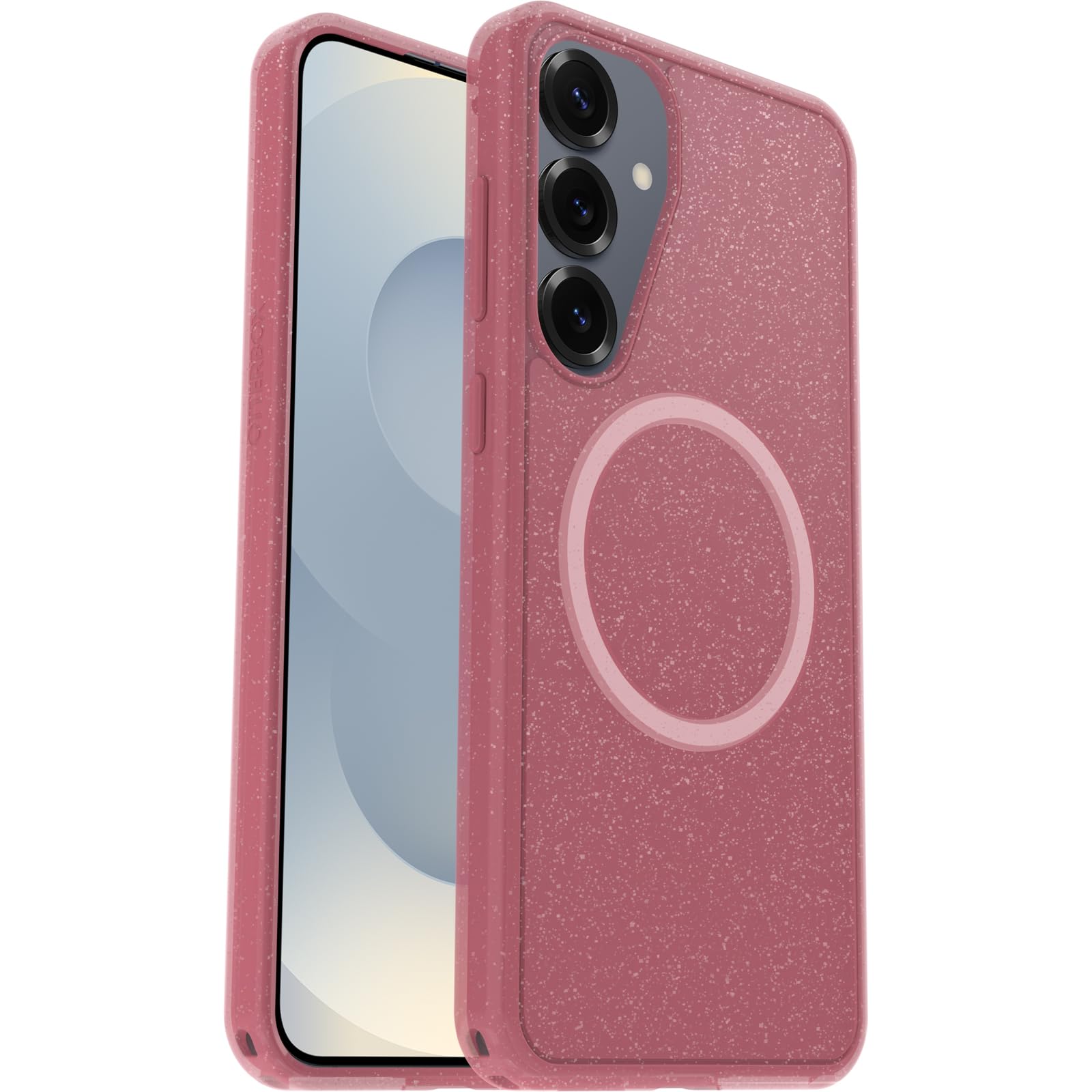 OtterBox Symmetry Series Clear transparente Hülle mit Magneten für Samsung Galaxy S25+, stoßfest, sturzsicher, schützende Hülle, 3X getestet nach Militärstandard, Rosa
