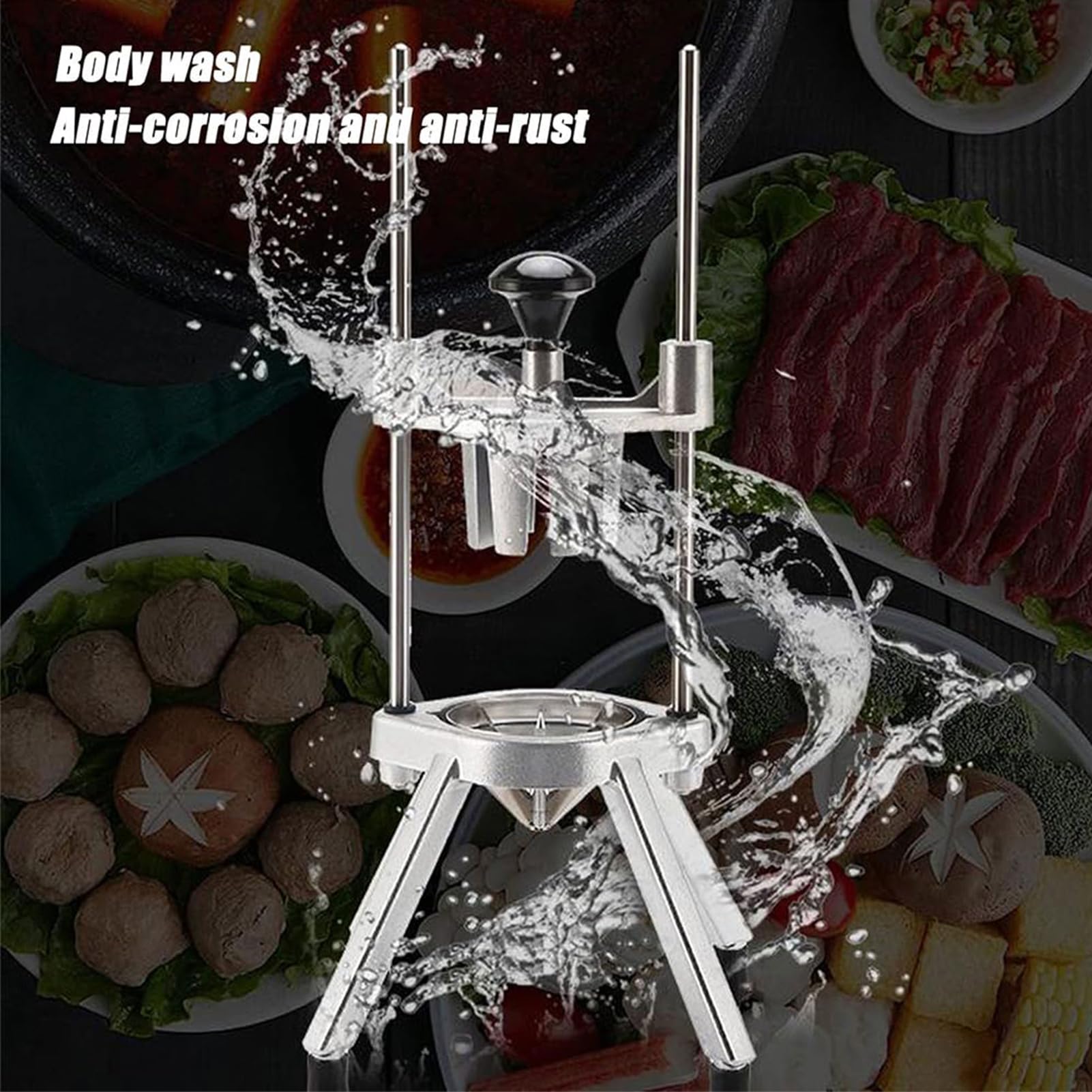 Cortador manual de frutas, cortador de frutas de acero inoxidable con opciones de cuña 4/6/8/12, ideal para el hogar, bares, restaurantes, fiestas, uso en la cocina, divisor de verduras fácil