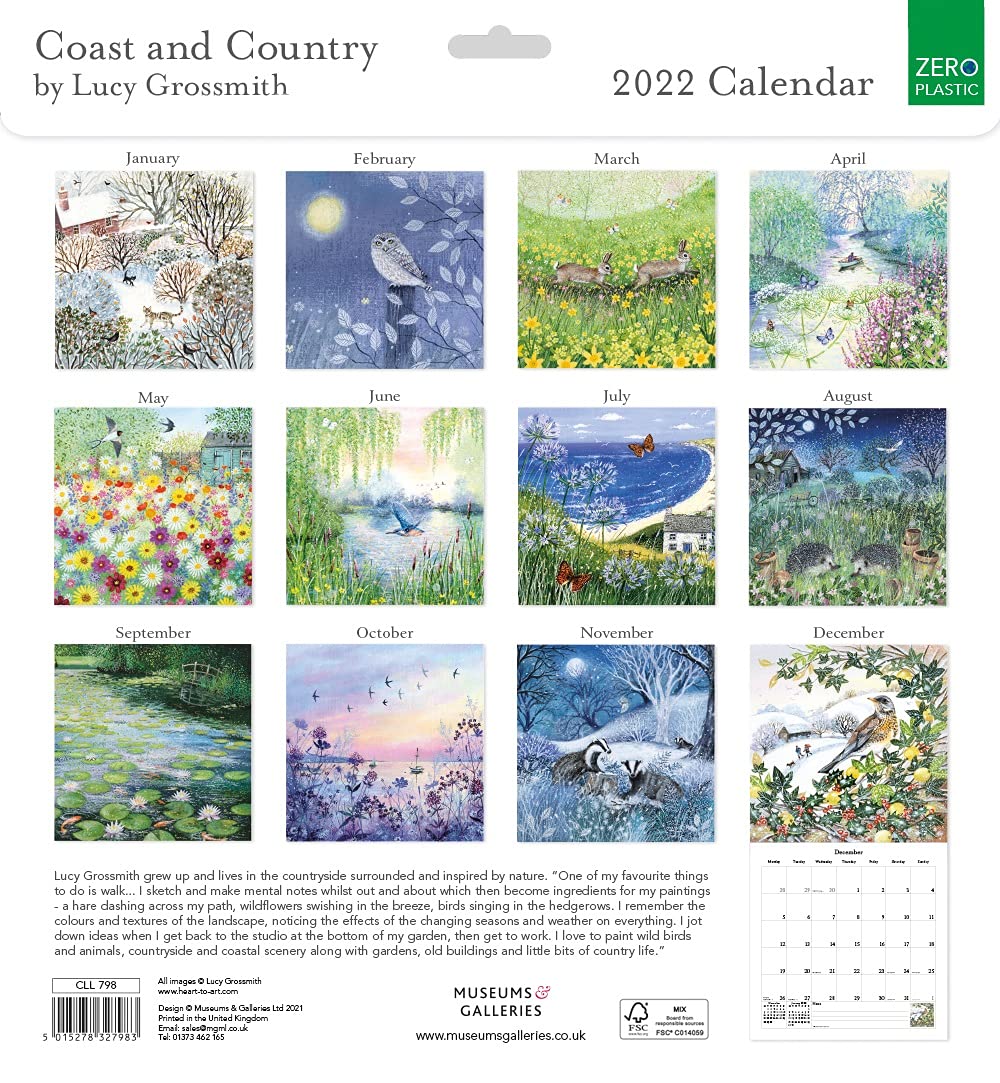Calendrier Jo 2023 Coast And Country By Lucy Grossmith 2022 Square Wall Calendar :  Amazon.co.uk: Stationery & Office Supplies