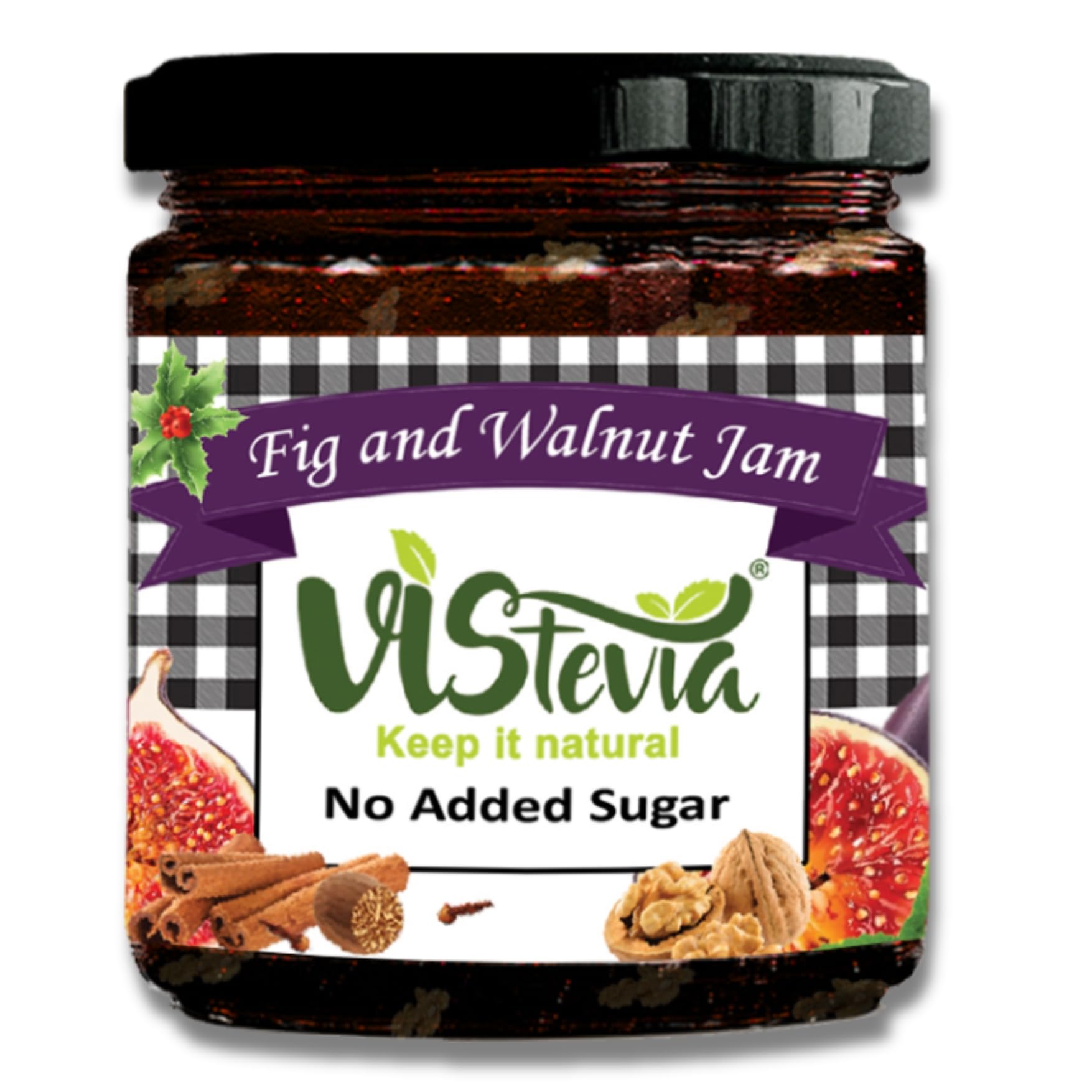 Vistevias Winter Edition - Sugar Free Fig And Walnut Jam, Diabetic and Keto Friendly - Sweetened Naturally with Stevia, More Than 60% Fig Content - Tastes Delicious - Pack of (230GM) (B0CPSN7R8B) Amazon Price History, Amazon Price Tracker