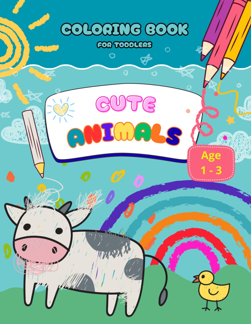 COLORING BOOK FOR TODDLERS AGES 1–3: Tiny Tails & Little Paws