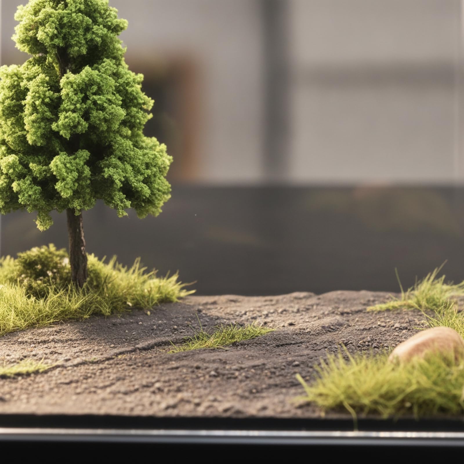 Base per Scena in Miniatura con Doppia Texture Stradale E Mattoni con Recinzione di per Modellini Auto E Personaggi Adatta per Composizione Stradale