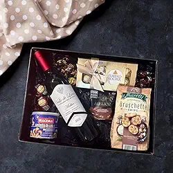 Cesta de Presente com Vinho Brindes Executivos Aniversário Homem Mulher Chefe