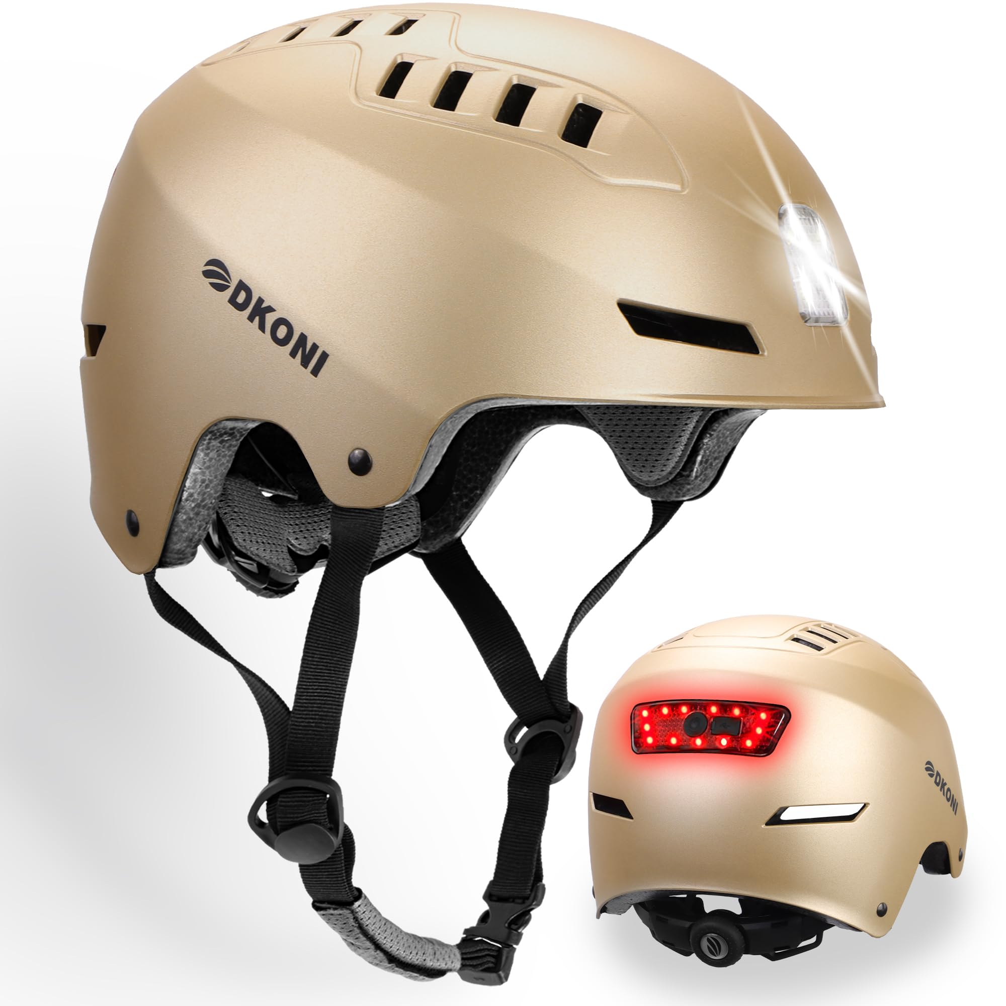 DKONI Bike Helmet with LED Lights