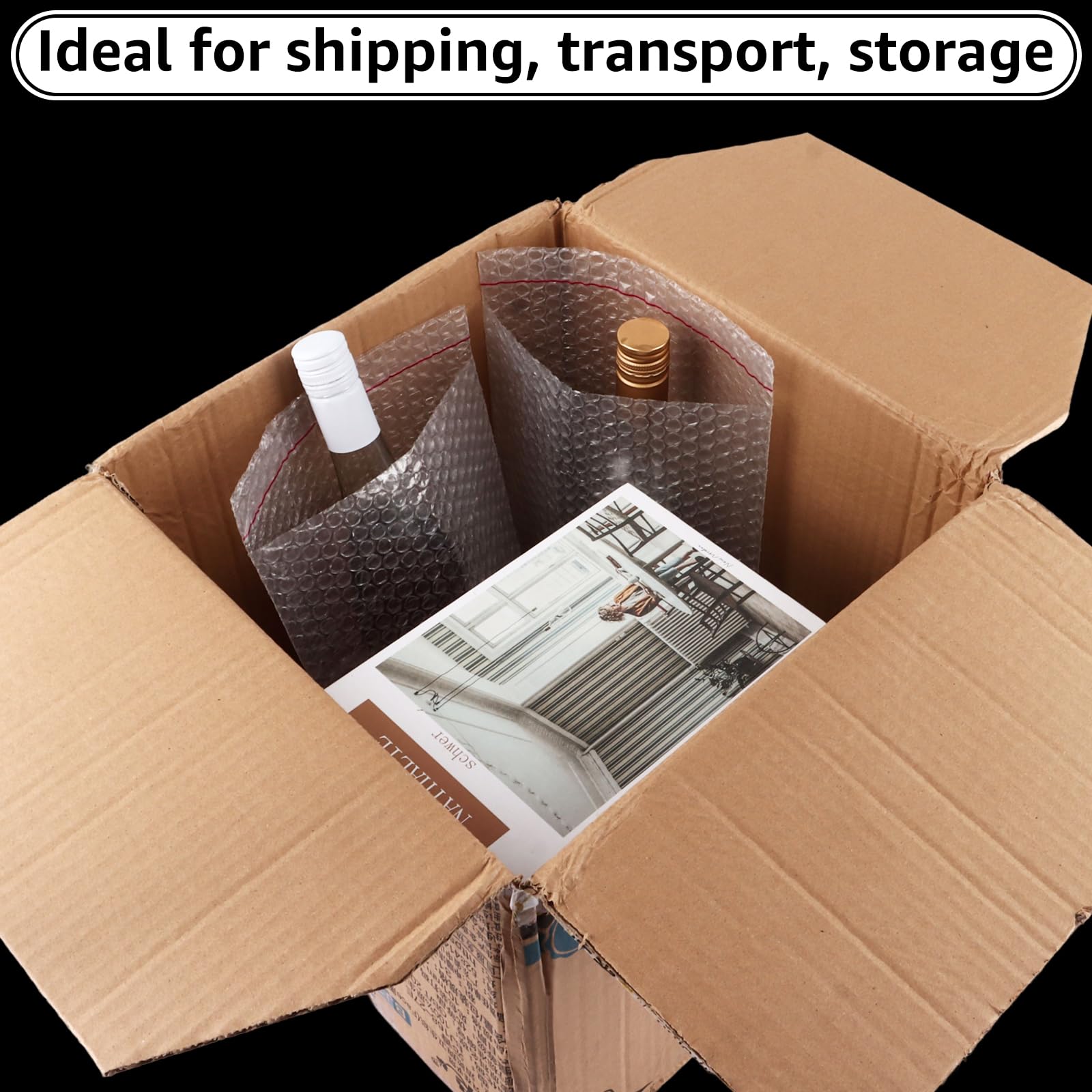 CYEER Lot de 100 sacs à bulles autocollants - 20 x 30 cm - Pour emballage d'expédition - Rembourrage résistant aux chocs