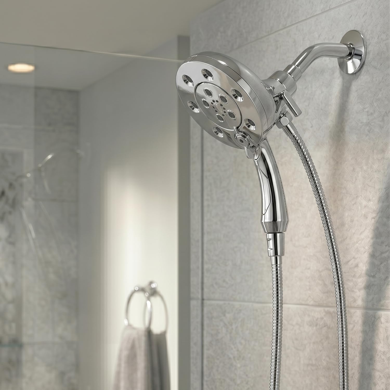 ⚜️ma-ro⚜️ Delta Faucet 4-Spray In2ition 2-in-1 Dual Shower Head with
