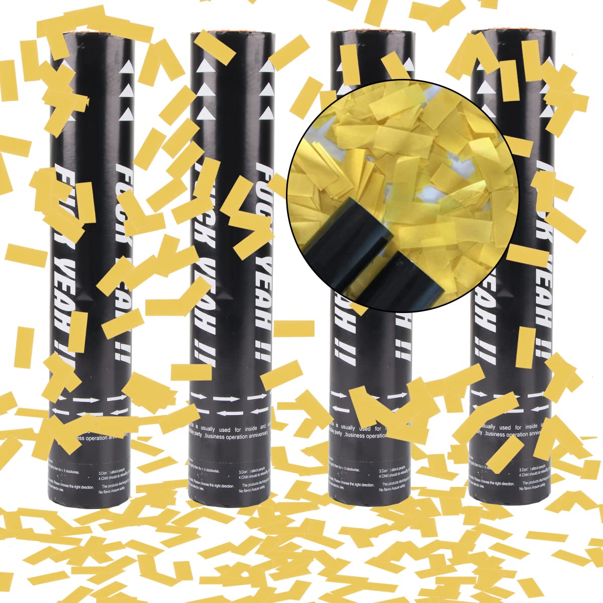 Cannoni Spara Coriandoli Per Feste - 4 Pezzi | Per Matrimoni, Compleanni E Lauree | Effetto Pioggia Colorata - Foto 6