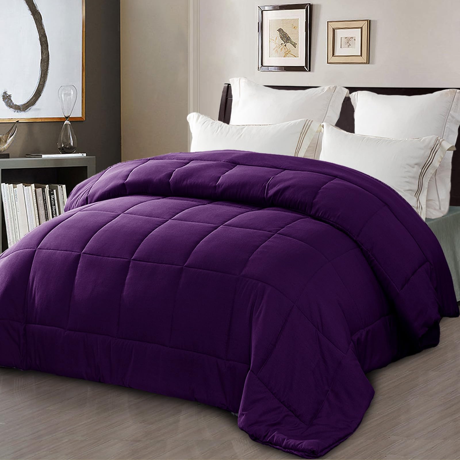 Exclusivo Mezcla 7.5 Tog Double Size Down Alternative Duvet Quilted Duvet for All Seasons ...