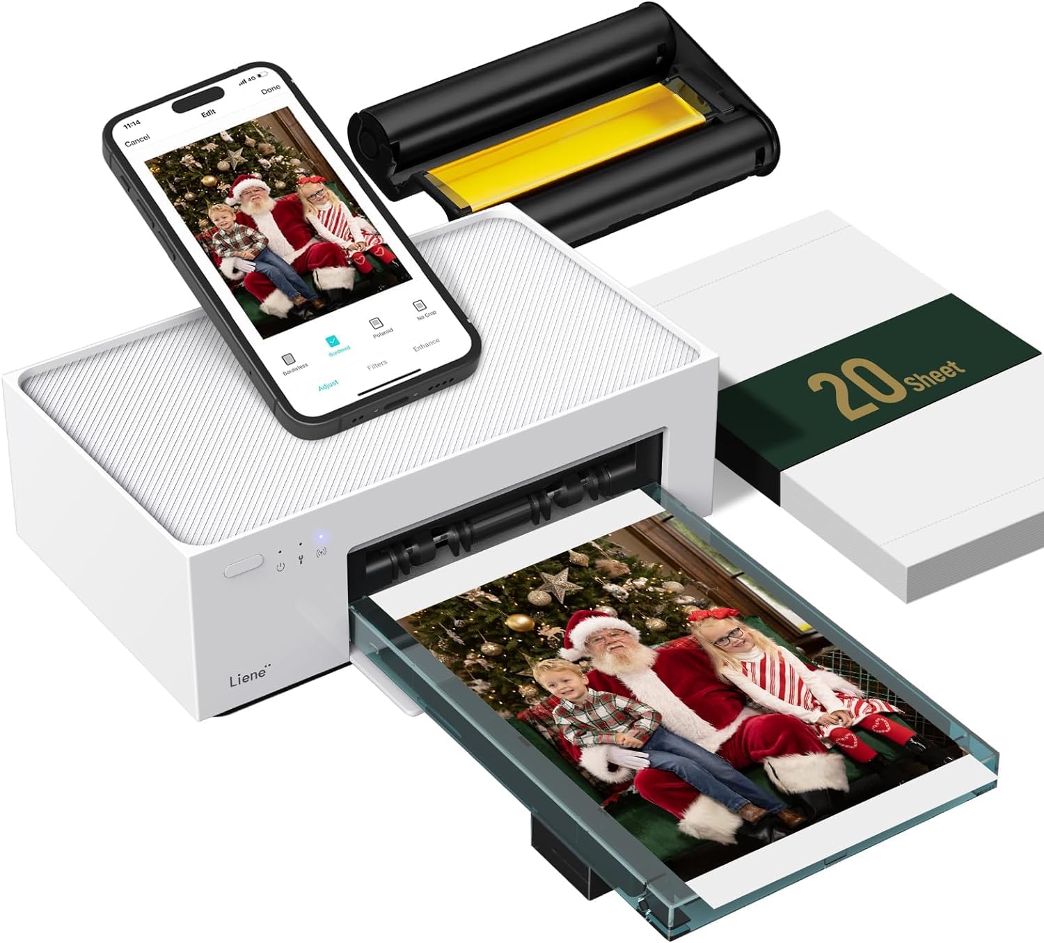 LIENE 4x6'' Photo Printer, WiFi, 20 Sheets, FullColor, Instant