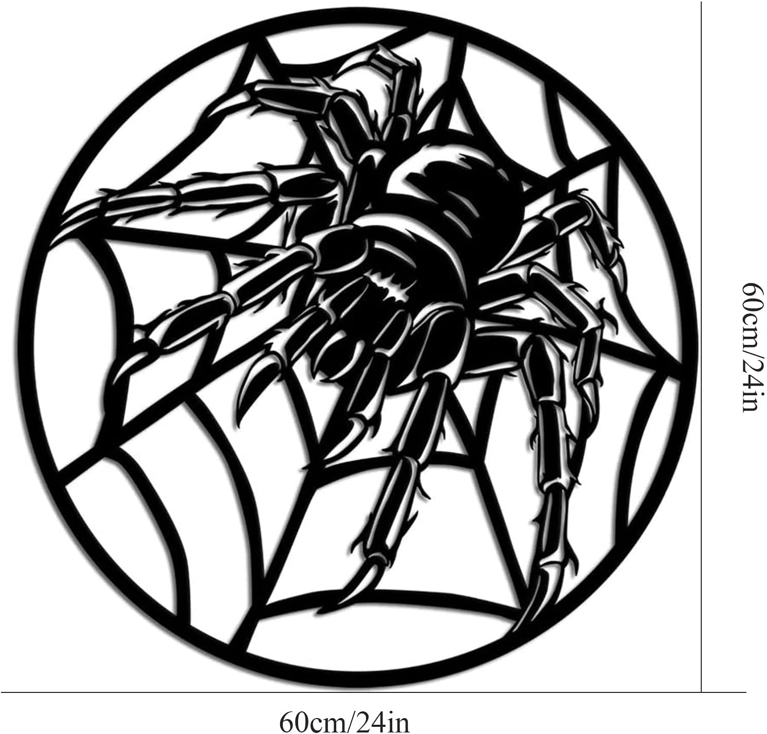 Wysokiej Jakości Sypialnia Animlas Metalowa ściana Sztuka Fajna Pająk Na Spiderweb 3D Rzeźba Ściana Halloween Metalowy Wall Decor Współczesne Halloween Home Office Dekoracje Sypialnia Salon Wystrój Rz