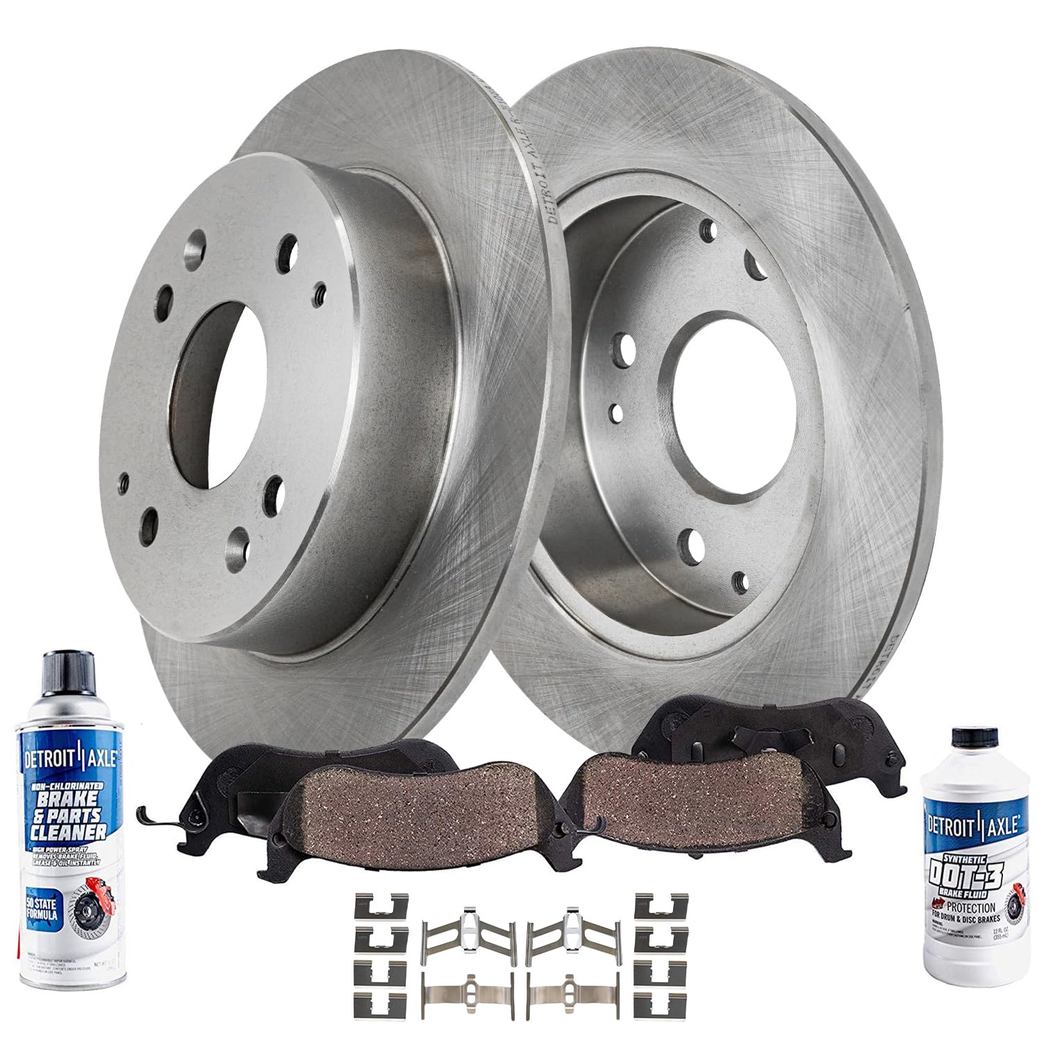 Detroit Axle - Rear Brake Kit for 97 Acura CL, 91-97 Honda Accord