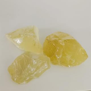 Natural Crystal Rough Natural Yellow Crystal Rough Raw Stone Rock Specimen Stones (Size : 100g)