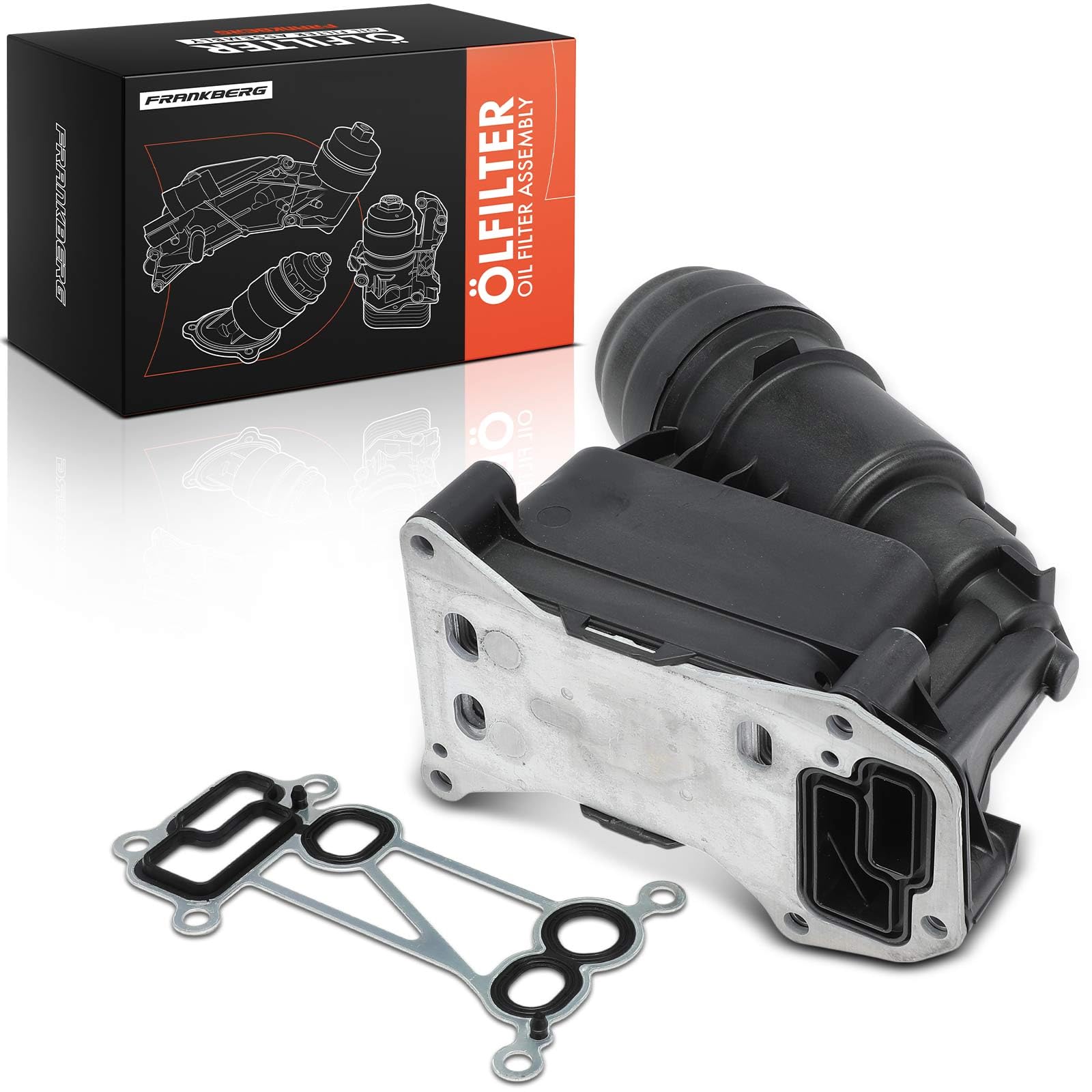 Frankberg Radiatore dell'olio Motore Alloggiamento del filtro dell'olio Diesel Compatibile con Serie 1 F20 F21 Serie 3 E90 F30 F80 2 Coupé F22 F87 Serie 5 F10 X1 E84 Replace# 11427800066