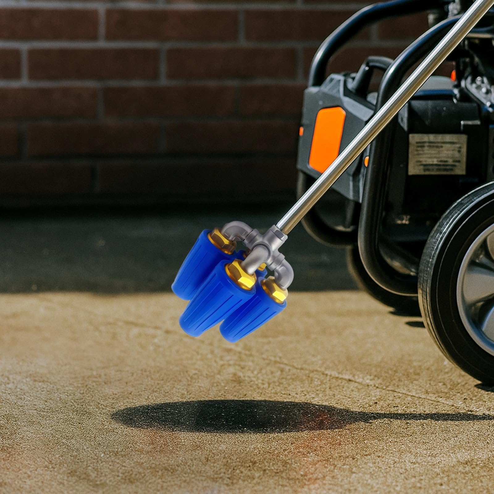 Dysza turbo myjki wysokociśnieniowej, dysza obrotowa 3 w 1 do 4000 PSI, konstrukcja do czyszczenia czterema strumieniami, obudowa ze stopu aluminium, złącze ze stali nierdzewnej 304, 1 10 cm szybkie