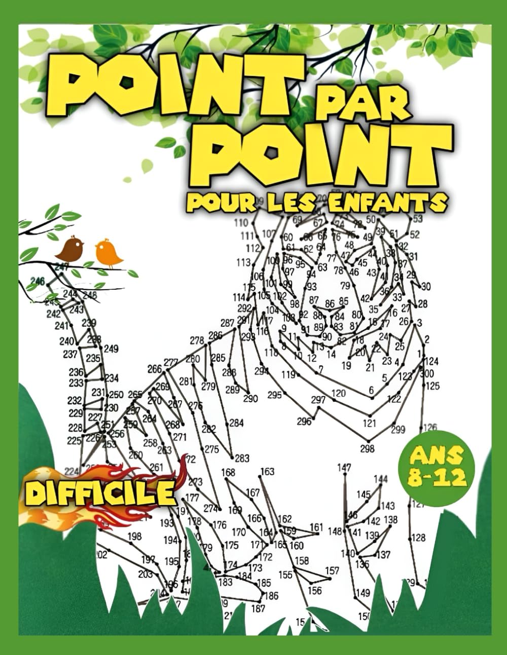 Relier Point par Point pour les Enfants 8-12 Difficile: Connectez les points, en 3 niveaux de difficulté, facile, moyen et difficile| pour les garçons et les filles|jusqu'à +500 points