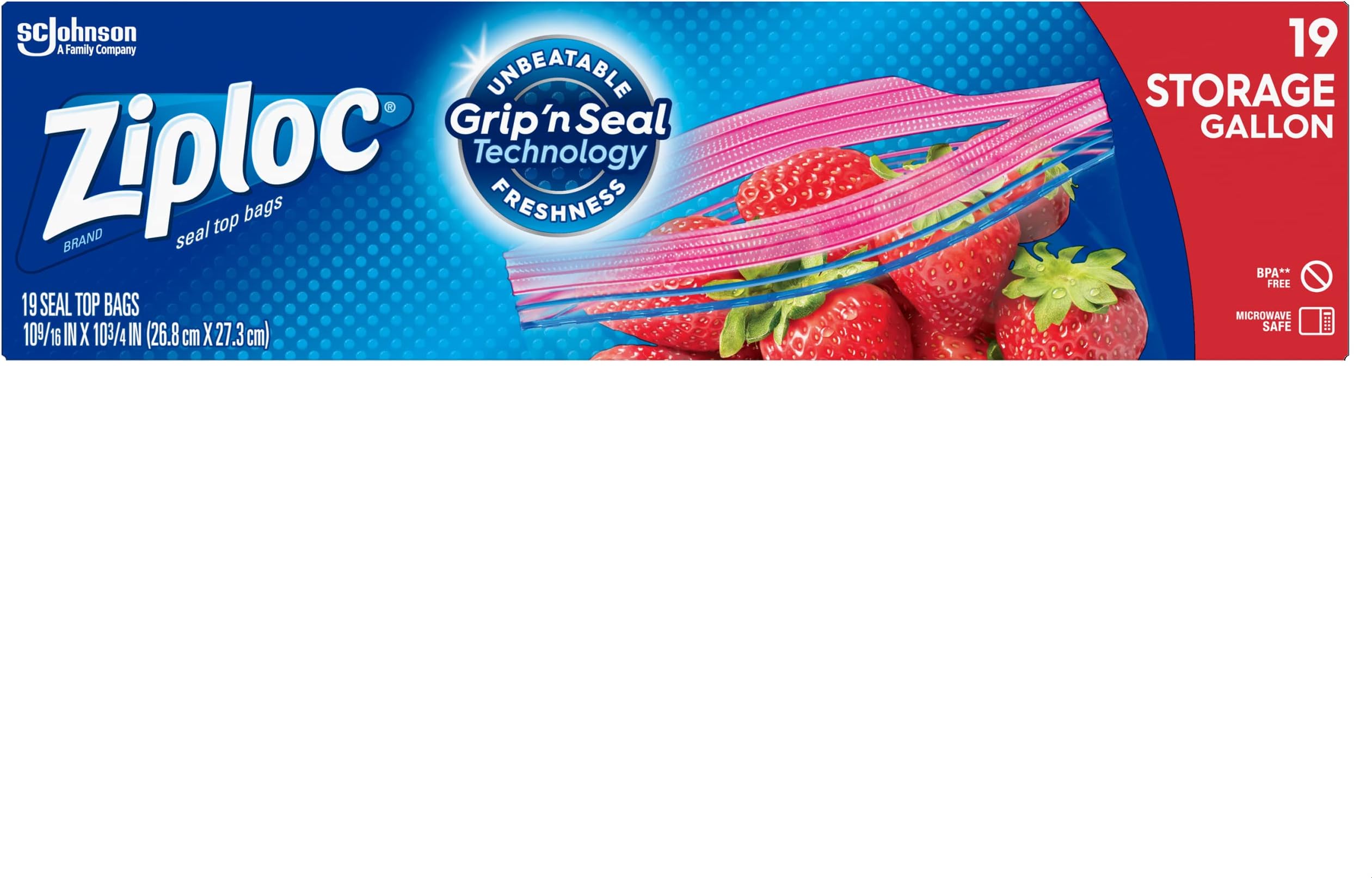 Double Zipper Gallon Storage Bags 20 ea