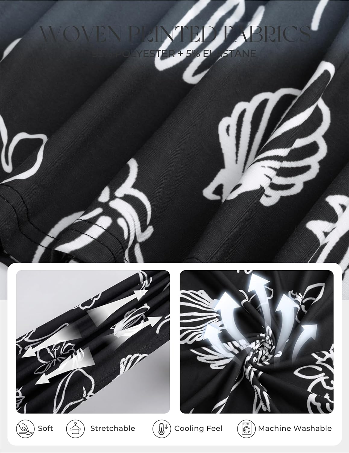 GRACE KARIN 2026 Women's Summer Maxi Dresses, Tie Front Floral Boho Dress, Spaghetti Strap Sundress with Pockets - Image 6