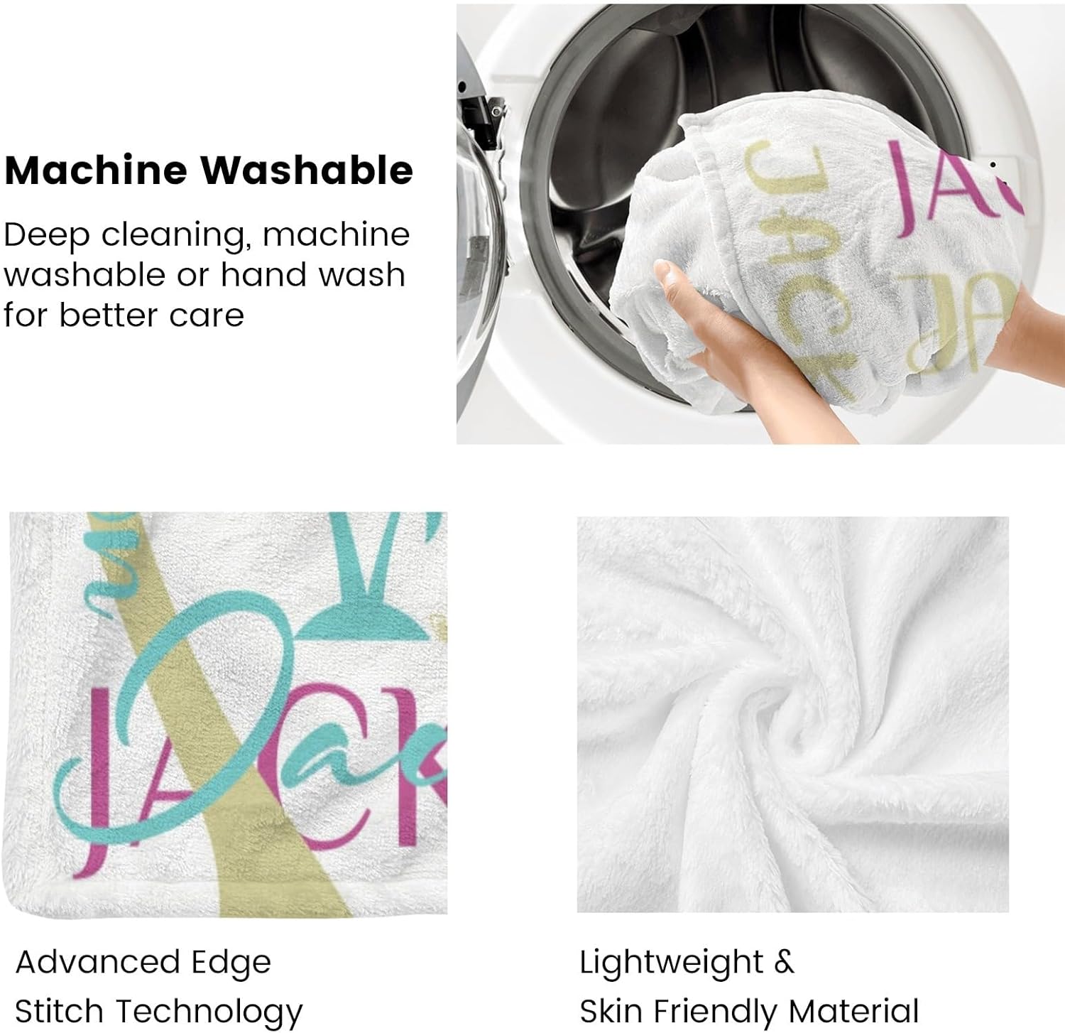 Personalized Blanket with Name - Customized Name Blanket Flannel - Personalized Blanket and Throws for Kids Adult - Personalized Gifts for Birthday Anniversary for Women Men