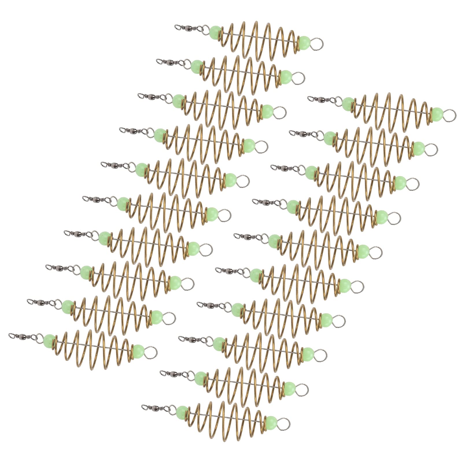 Aramox Coil Bait, Olive Shape Spring Fishing Tackle Bait Copper Alloy Coil Inline Feeder Lures Cage Spring Bait Cage