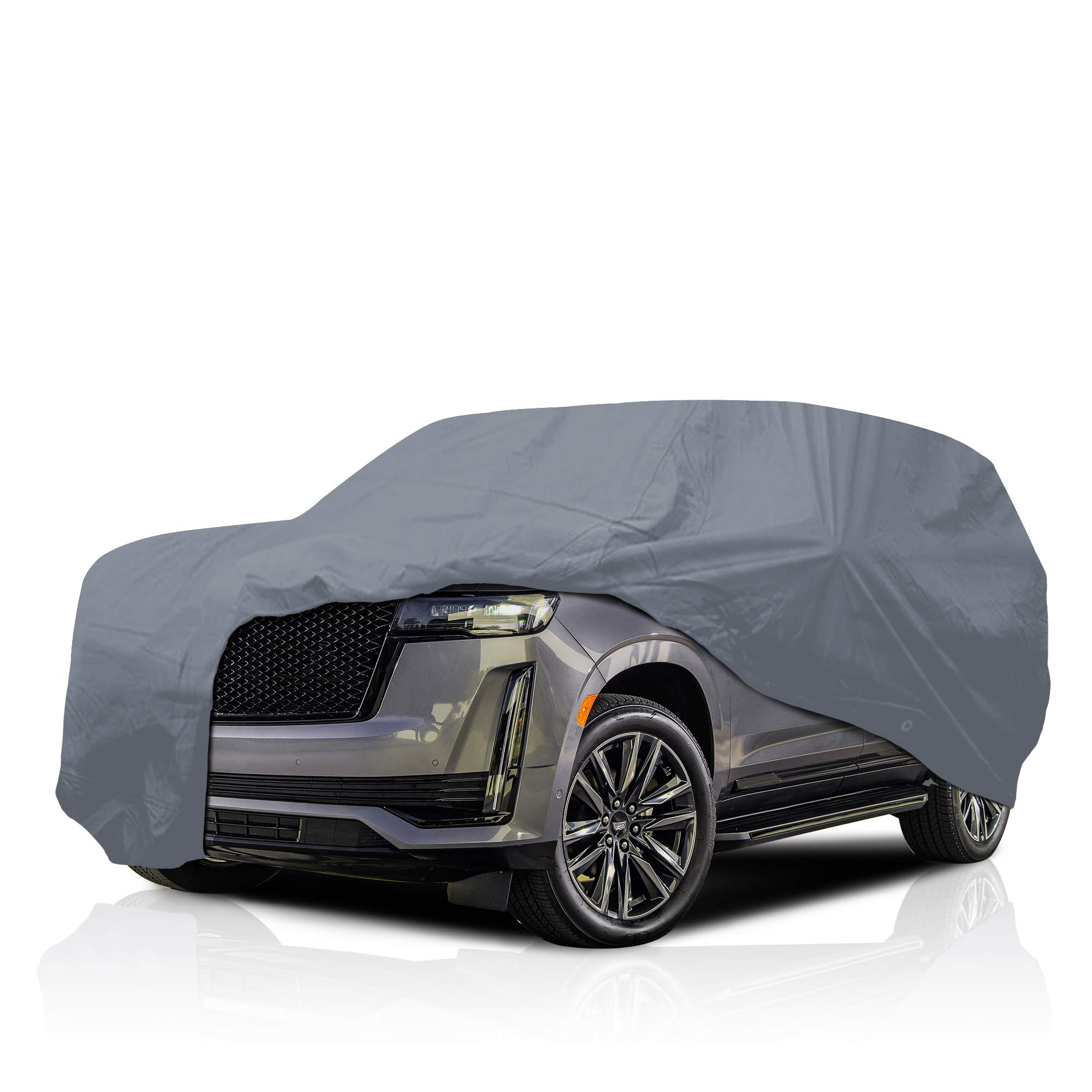 Car Cover with Fleece Inner Lining for Cadillac Escalade ESV 2004-2020 SUV 4-Door Semi Custom Fit All Weather Protection Dust Scratch Shield Ultimate Heavy Duty