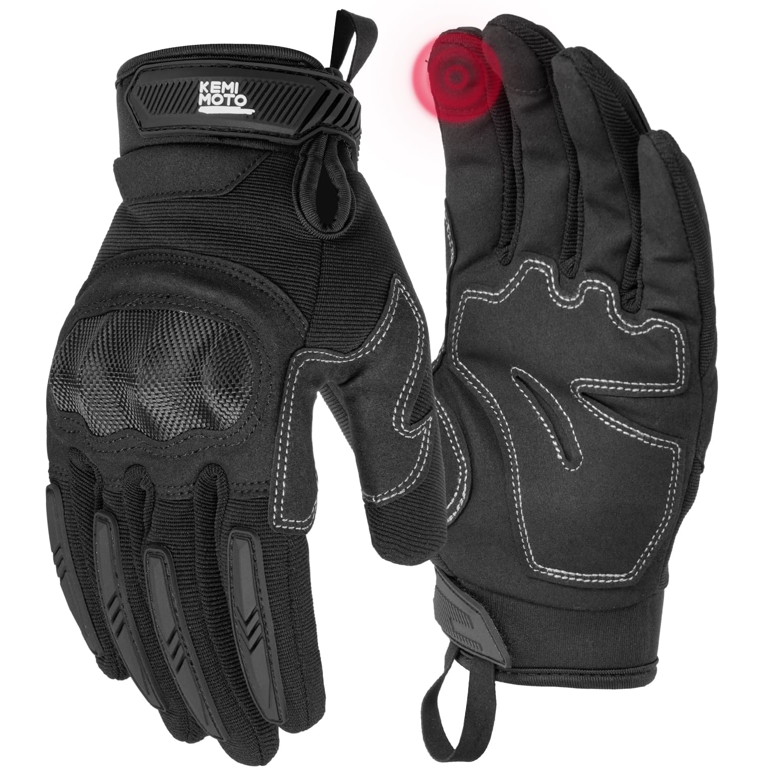 KEMIMOTO Gants de Moto, Gants Tactique Militaire à Écran Tactile pour Homme et Femme, Gants Moto Cross en Plein Air pour Course de Moto Motocross Combat Escalade Camping Chasse Vélo VTT