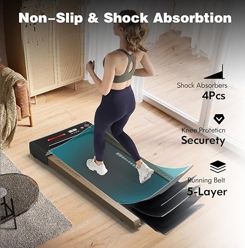 Miniatura 6 de Cinta de correr para debajo del escritorio, caminadora 2 en 1 para el hogar, caminadora pequeña con control remoto, mini caminadora portátil de 265