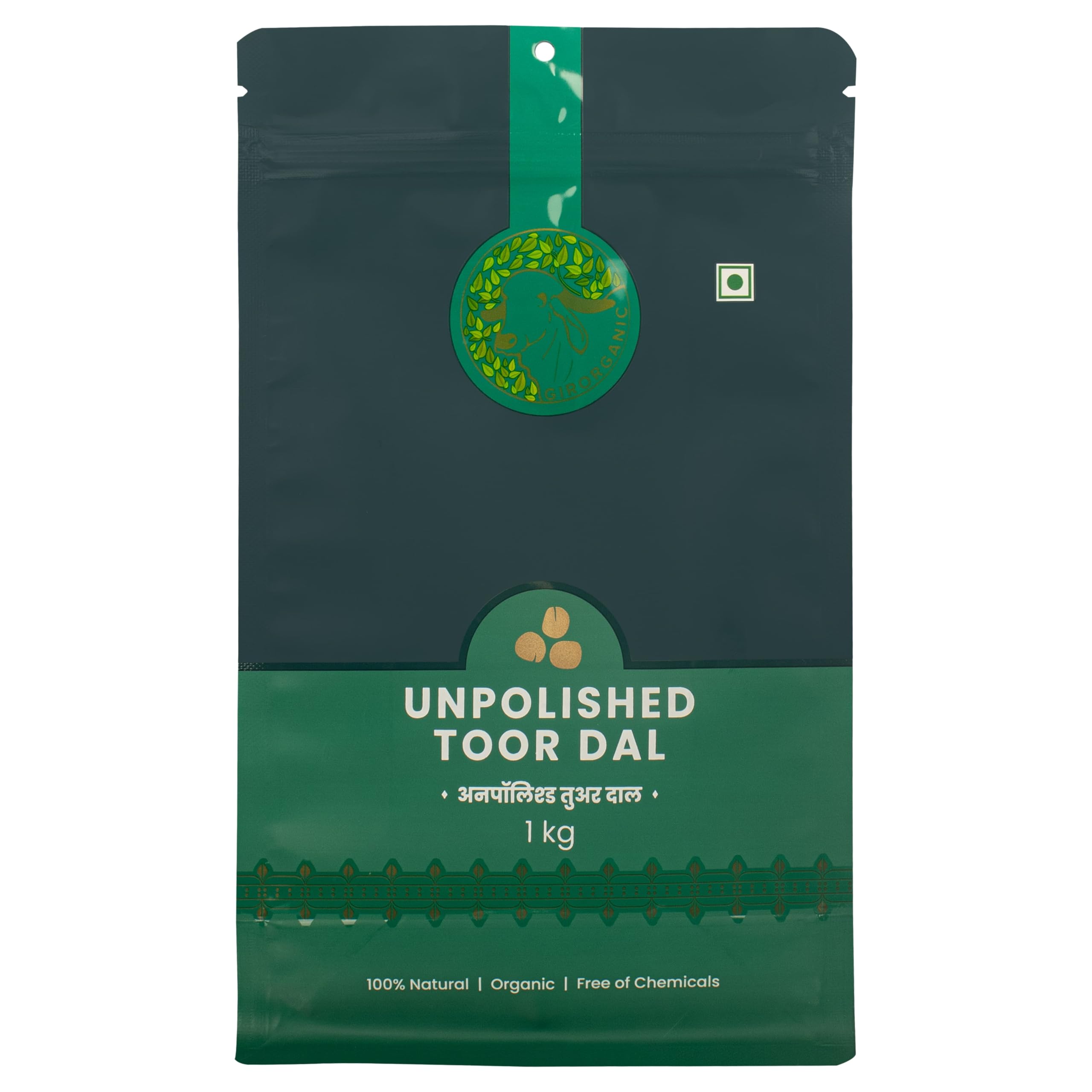 Girorganic Unpolished Toor Dal 1kg | Unpolished & Hand pounded Arhar Dal Split | Chemicals & Additives Free Organic Tuvar Dal | Protein & Fiber Rich Pigeon Pea (B0D98K31R1) Amazon Price History, Amazon Price Tracker