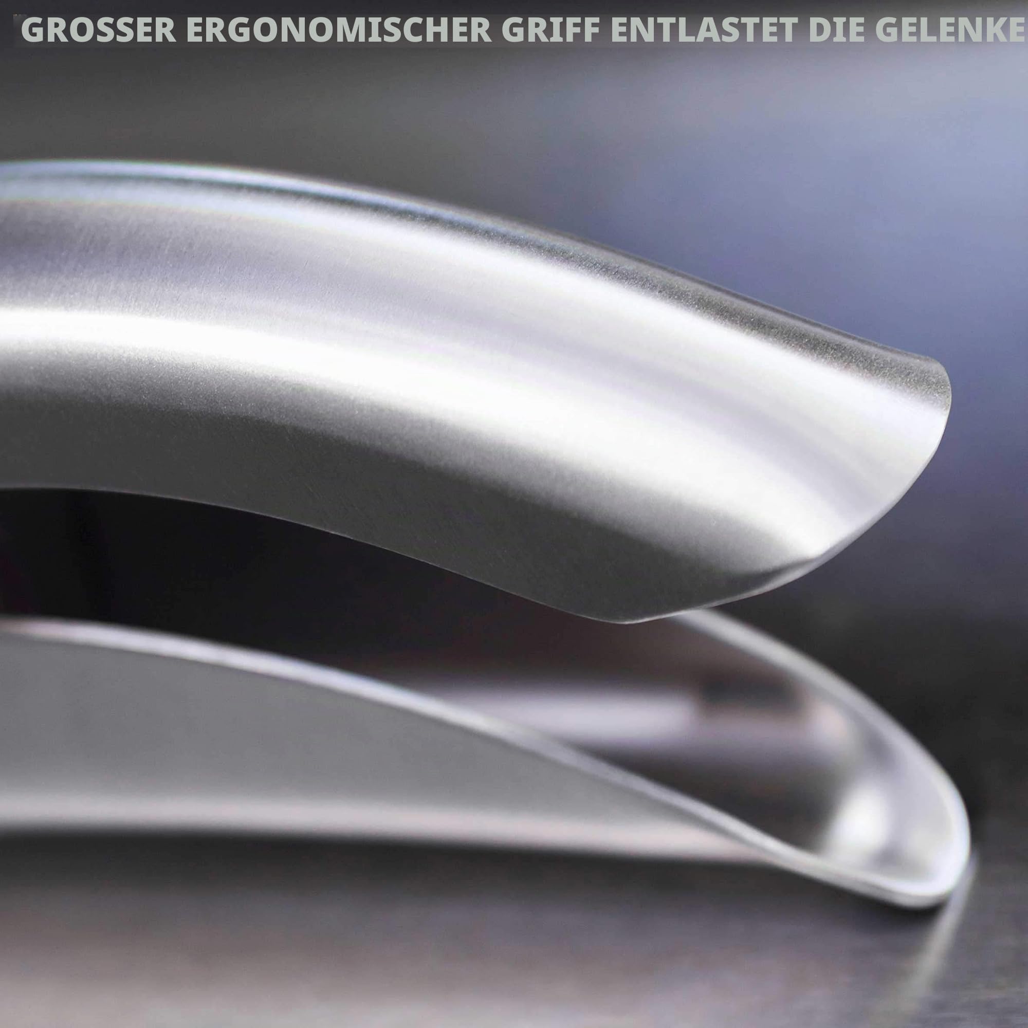 MANNKITCHEN Edelstahl Knoblauchpresse, Doppelhebel, Großes Reservoir | Robust, Professionelle Qualität, Leicht zu Reinigen, Rostfrei, Großer Behälter für Weniger Nachfüllen.
