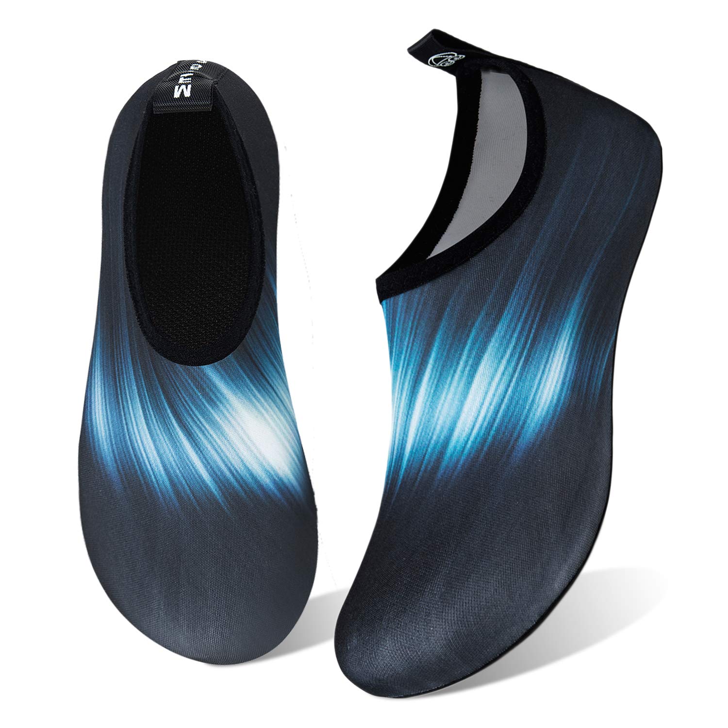 WateLves Water Shoes for Womens Mens Barefoot Quick-Dry Aqua Socks for Beach Swim Surf Yoga Exercise New Translucent Color Soles