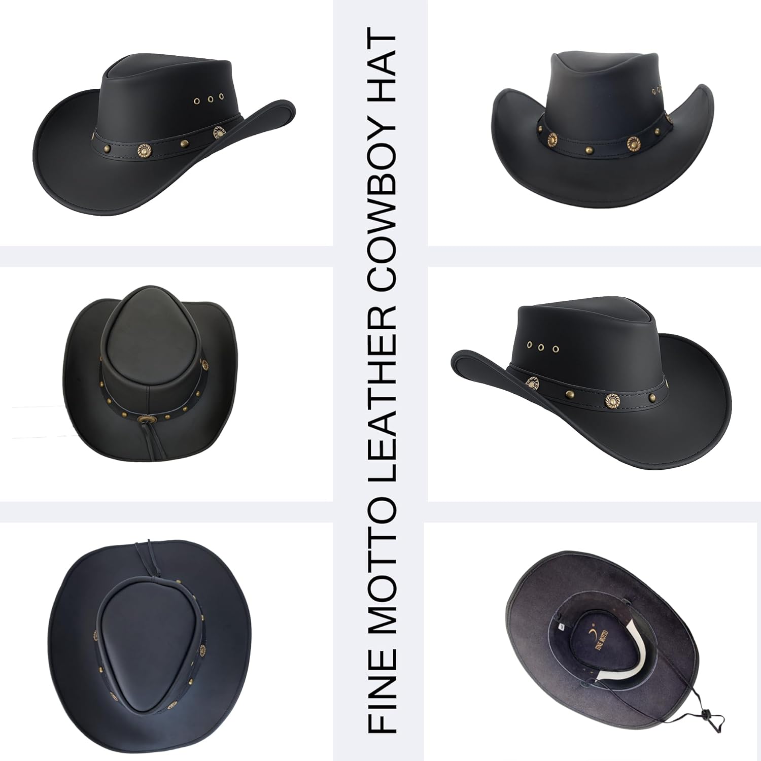 Leather Cowboy Hat Shapeable Outback Wide Brim Western Handmade Australian Hat for Men and Women - Image 5